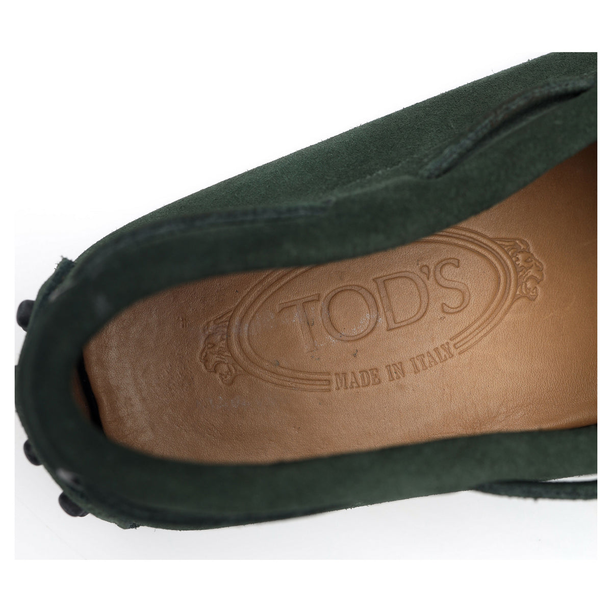 Gommino Green Suede Driving Loafers UK 6