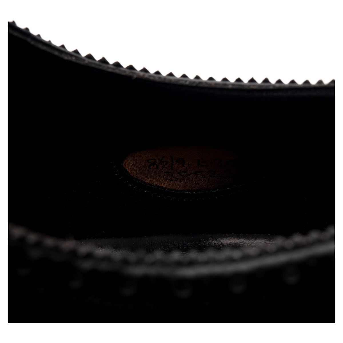 &#39;Cadogan&#39; Black Leather Oxford Semi Brogues UK 8.5 E