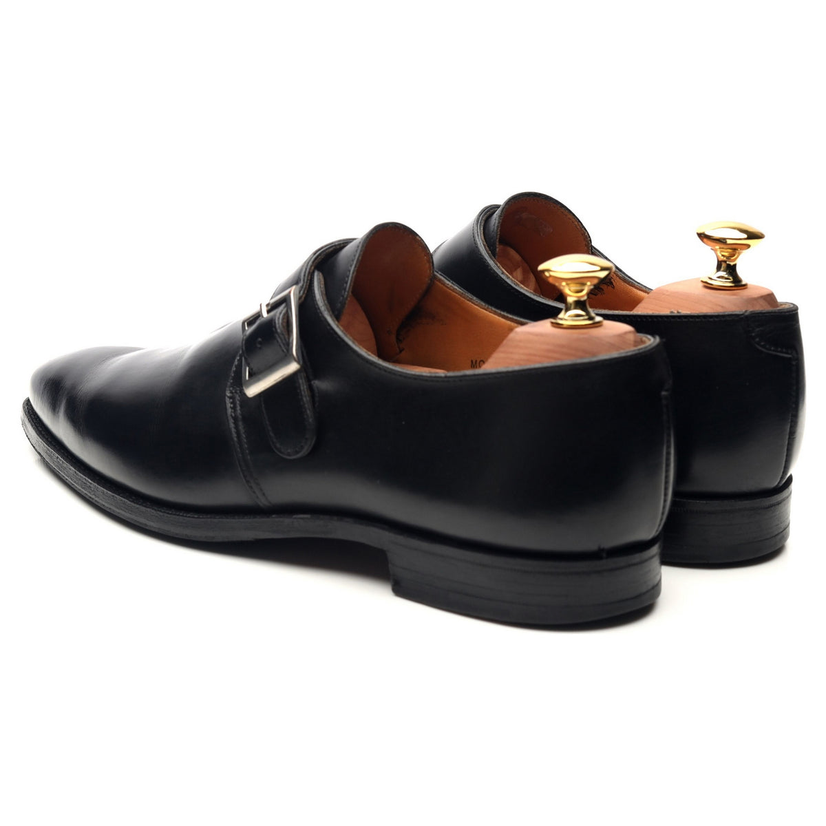 &#39;Monkton&#39; Black Leather Monk Strap UK 6 E
