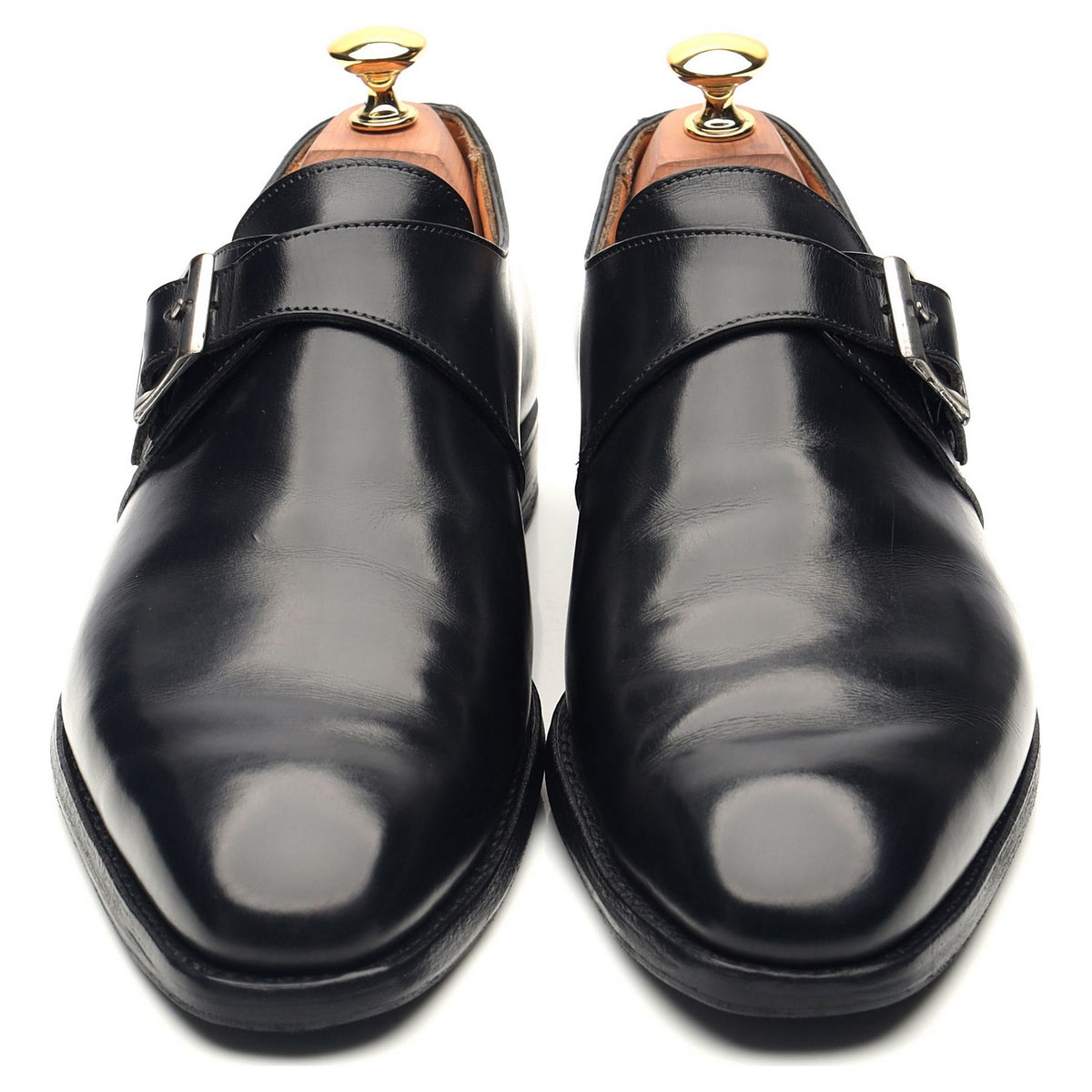 &#39;Monkton&#39; Black Leather Monk Strap UK 6 E