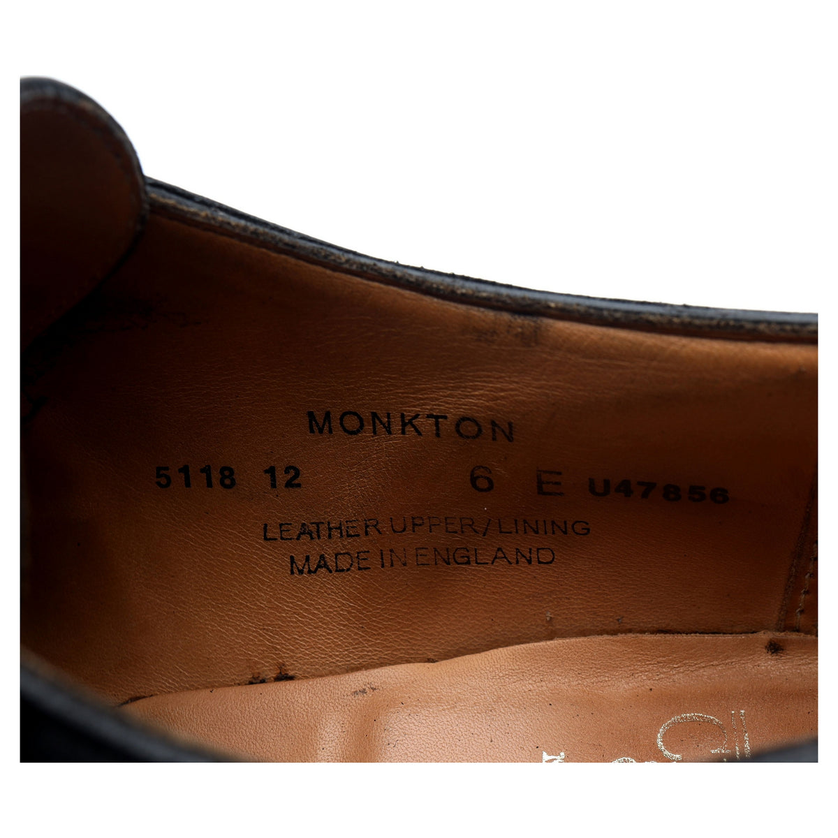 &#39;Monkton&#39; Black Leather Monk Strap UK 6 E