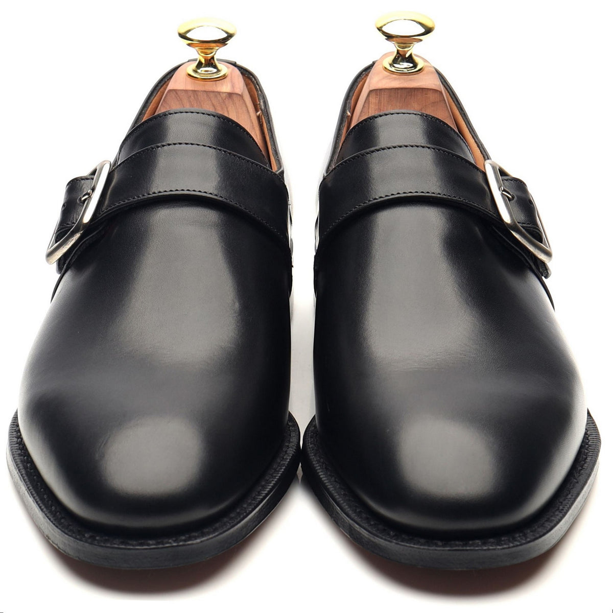 &#39;Woodham&#39; Black Leather Monk Strap UK 7 F