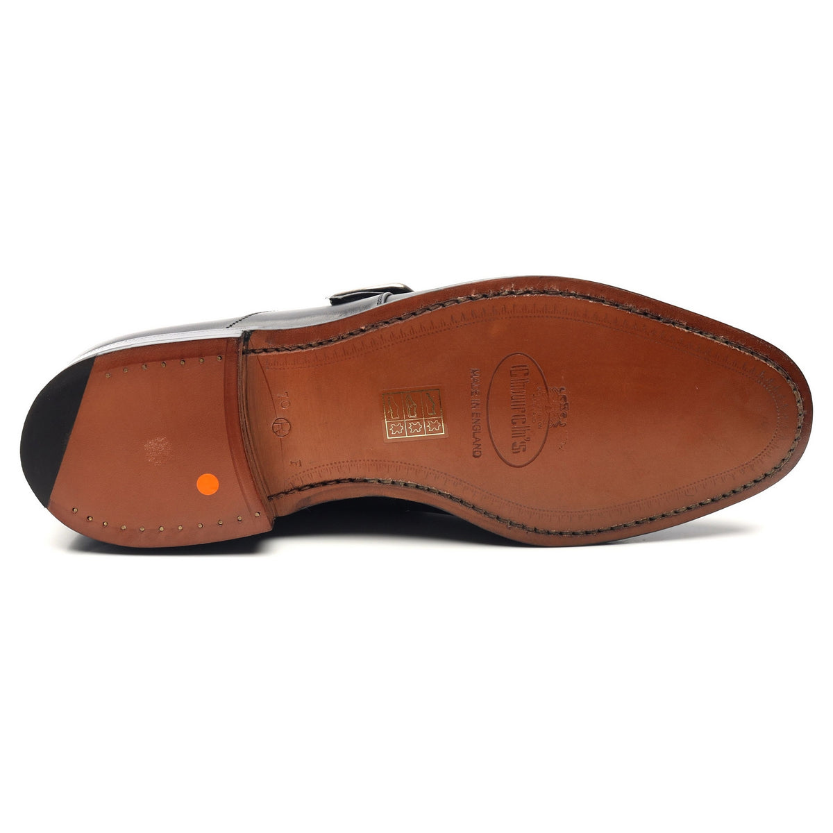 &#39;Woodham&#39; Black Leather Monk Strap UK 7 F