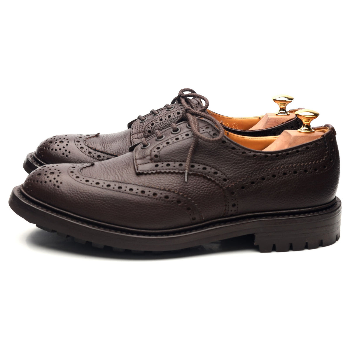 &#39;Ilkley&#39; Brown Leather Derby Brogues UK 9