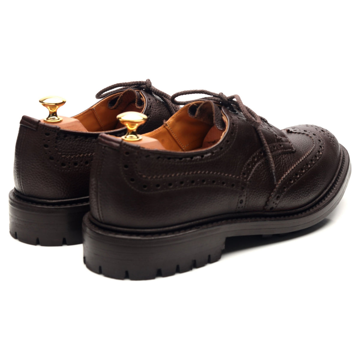 &#39;Ilkley&#39; Brown Leather Derby Brogues UK 9