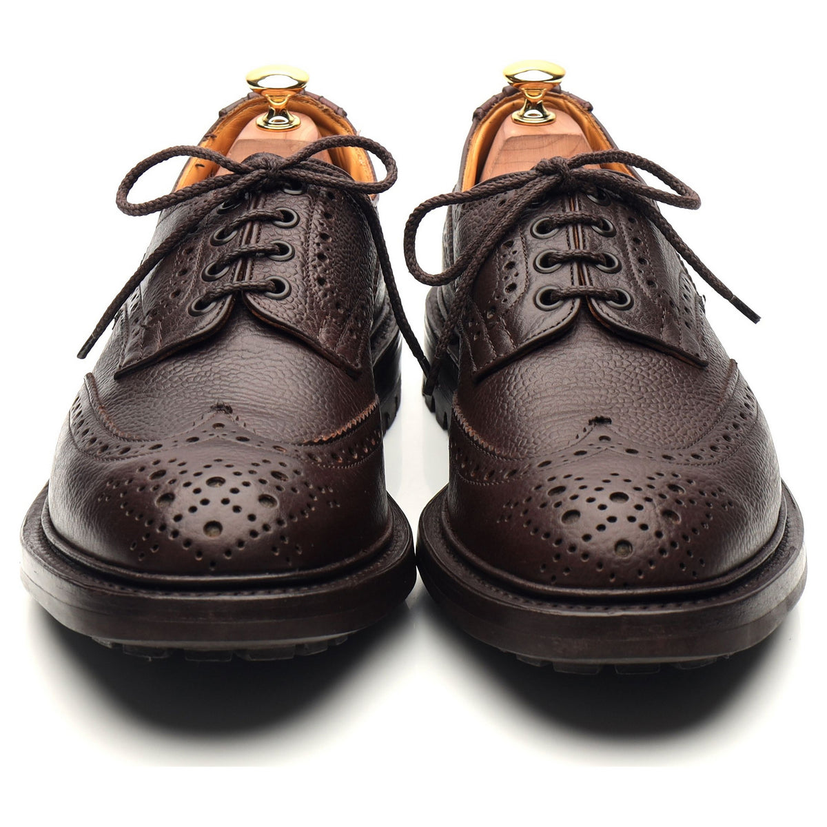 &#39;Ilkley&#39; Brown Leather Derby Brogues UK 9