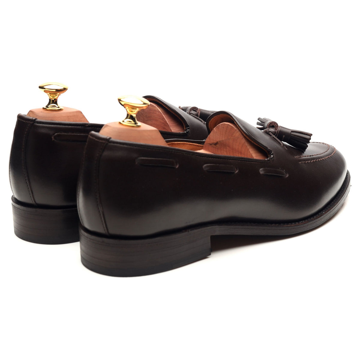 &#39;Finchley&#39; Dark Brown Leather Tassel Loafers UK 9.5 F