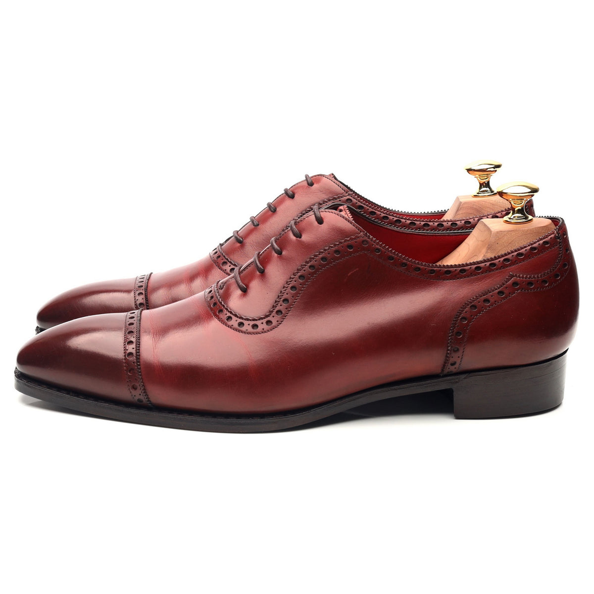&#39;St. James II&#39; Burgundy Leather Oxford Brogues UK 9.5 E