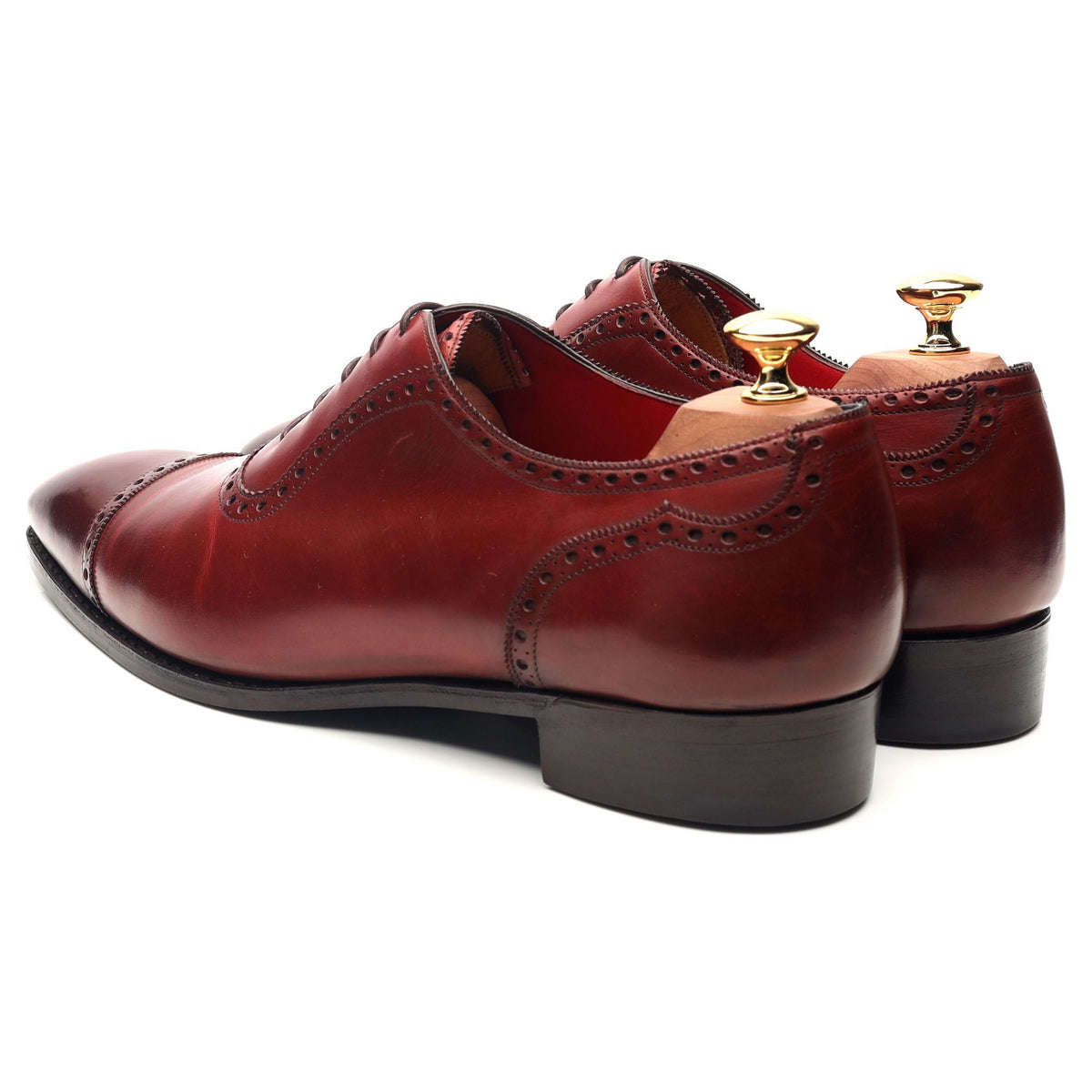 &#39;St. James II&#39; Burgundy Leather Oxford Brogues UK 9.5 E