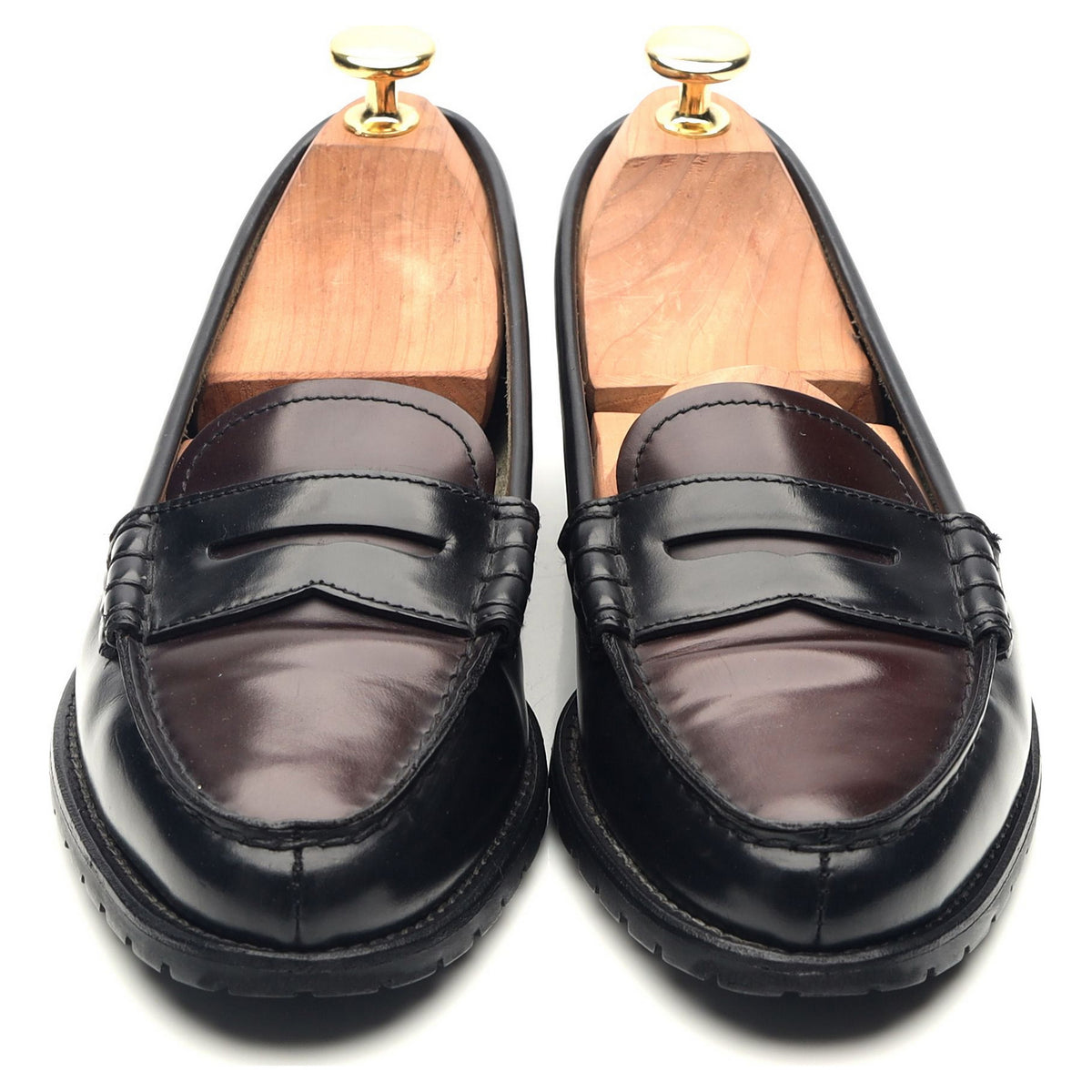 Women&#39;s &#39;Kara&#39; Black Burgundy Leather Tassel Loafers UK 5 EU 38