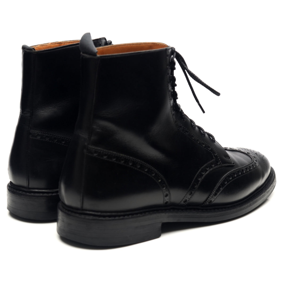 &#39;Skye 3&#39; Black Leather Brogue Boots UK 10.5 E
