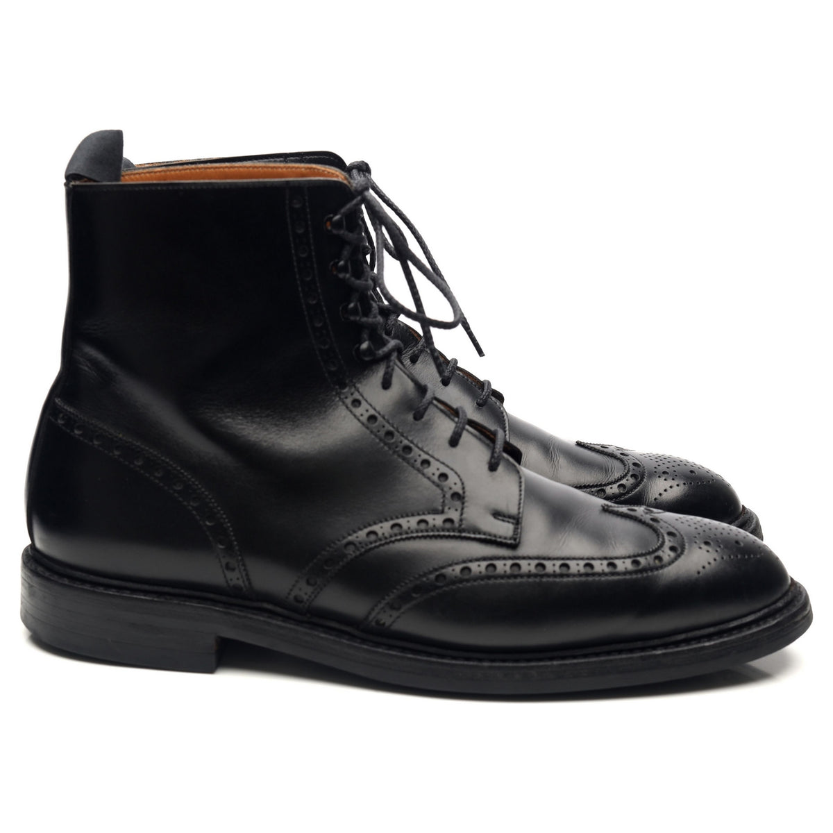 &#39;Skye 3&#39; Black Leather Brogue Boots UK 10.5 E