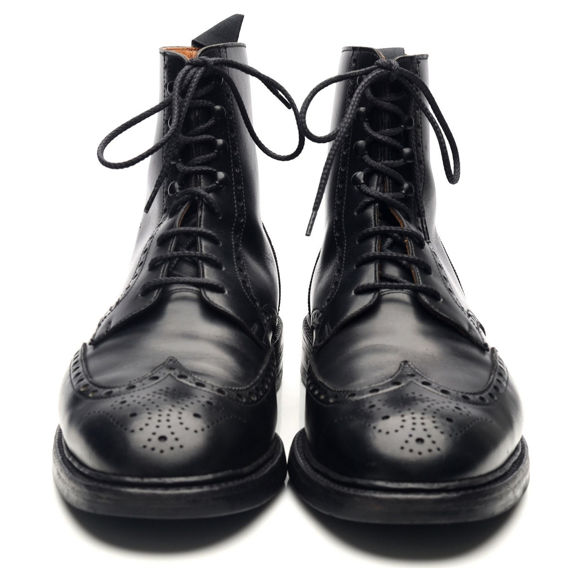 &#39;Skye 3&#39; Black Leather Brogue Boots UK 10.5 E
