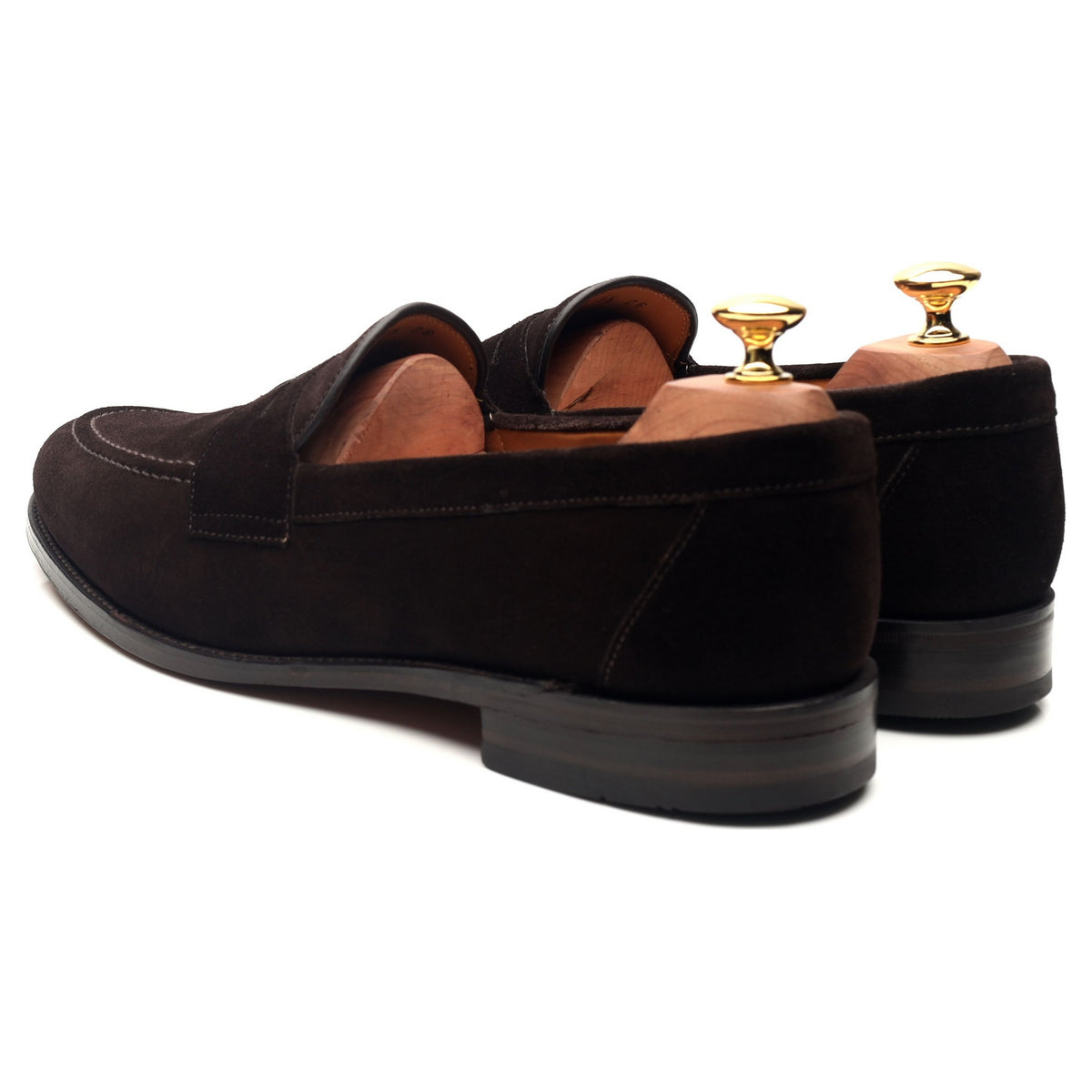 &#39;Imperial&#39; Dark Brown Suede Loafers UK 9.5 F