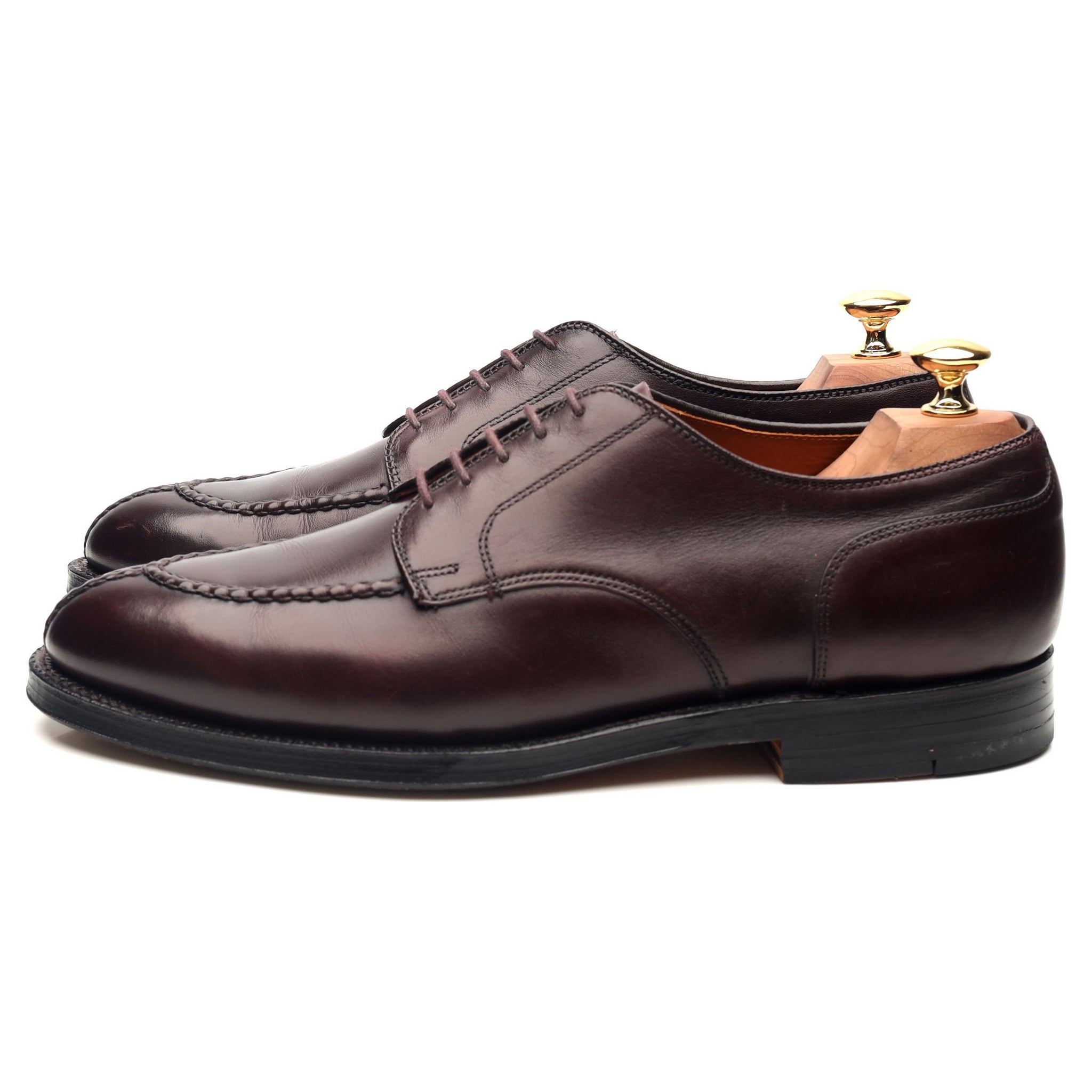 964' Burgundy Leather Split Toe Derby UK 8.5 US 9 - Abbot's Shoes