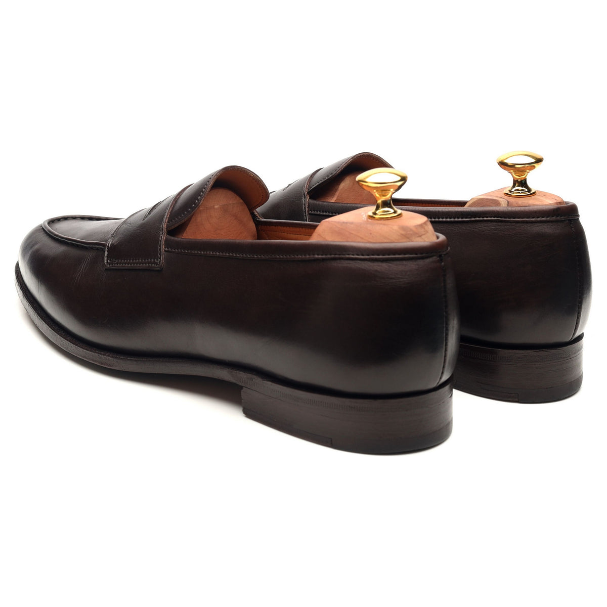 &#39;Harvard&#39; Dark Brown Leather Loafers UK 11