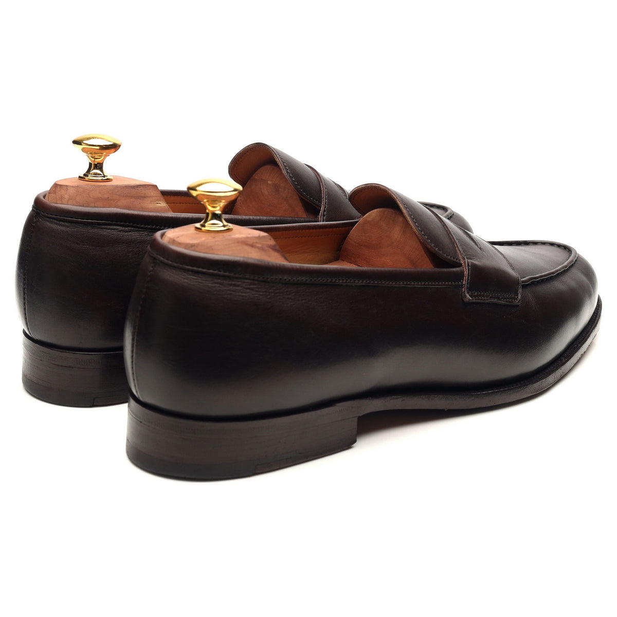 &#39;Harvard&#39; Dark Brown Leather Loafers UK 11