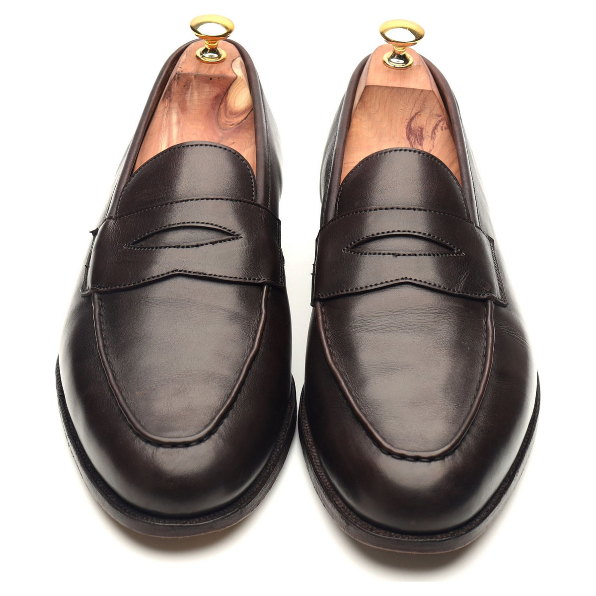 &#39;Harvard&#39; Dark Brown Leather Loafers UK 11