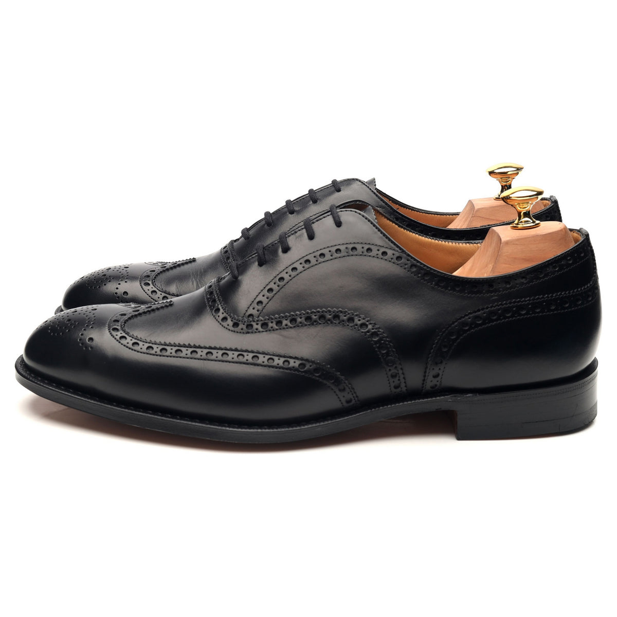 &#39;Chetwynd&#39; Black Leather Brogues UK 10 G