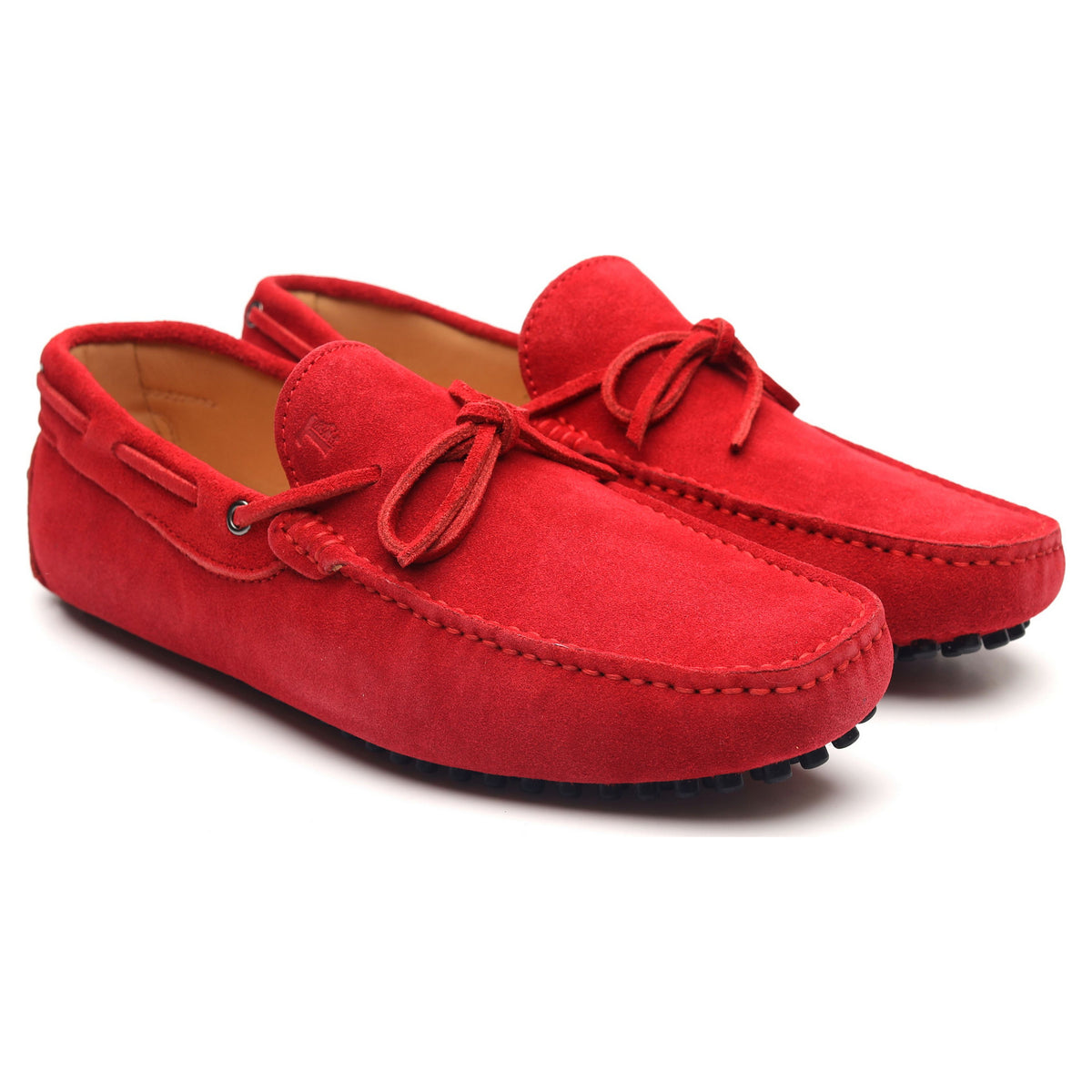 Gommino Red Suede Driving Loafers UK 9