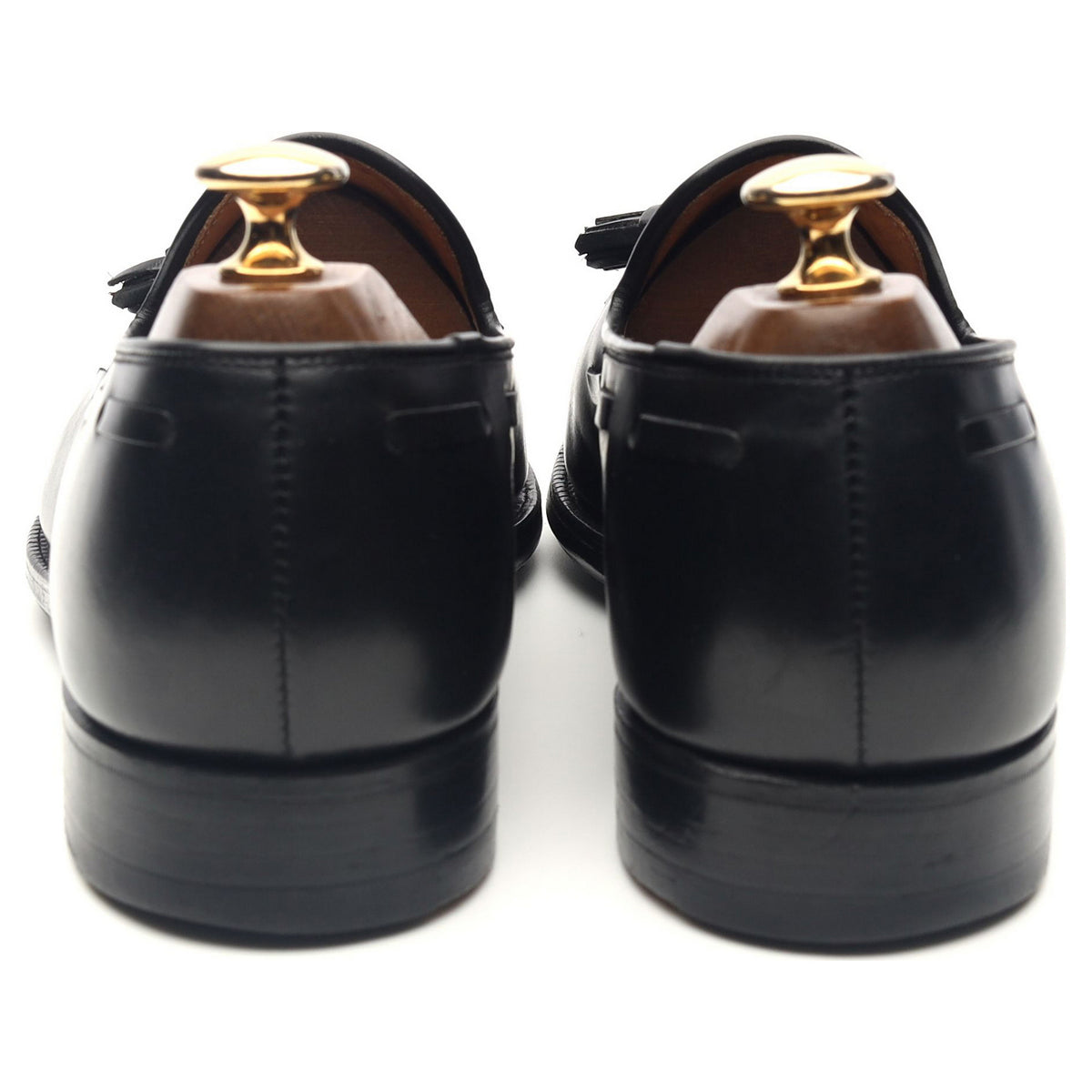 &#39;Cavendish&#39; Black Leather Tassel Loafers UK 6 E