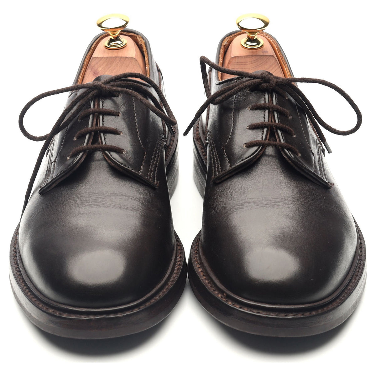 &#39;Woodstock&#39; Dark Brown Leather Derby UK 6