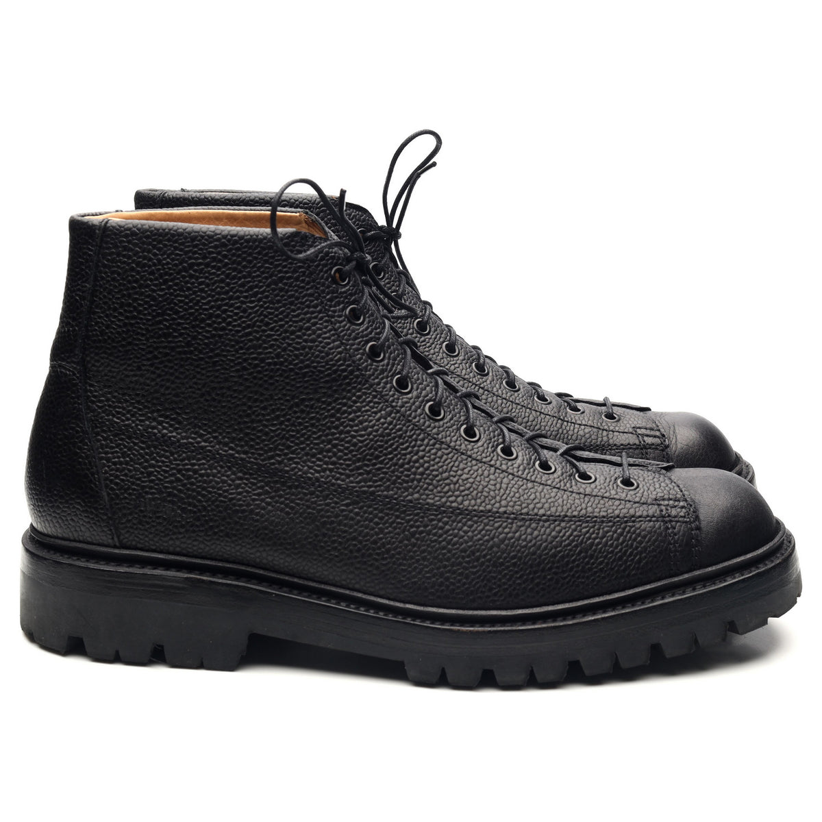 Lou Dalton Black Leather Boots UK 10.5 F