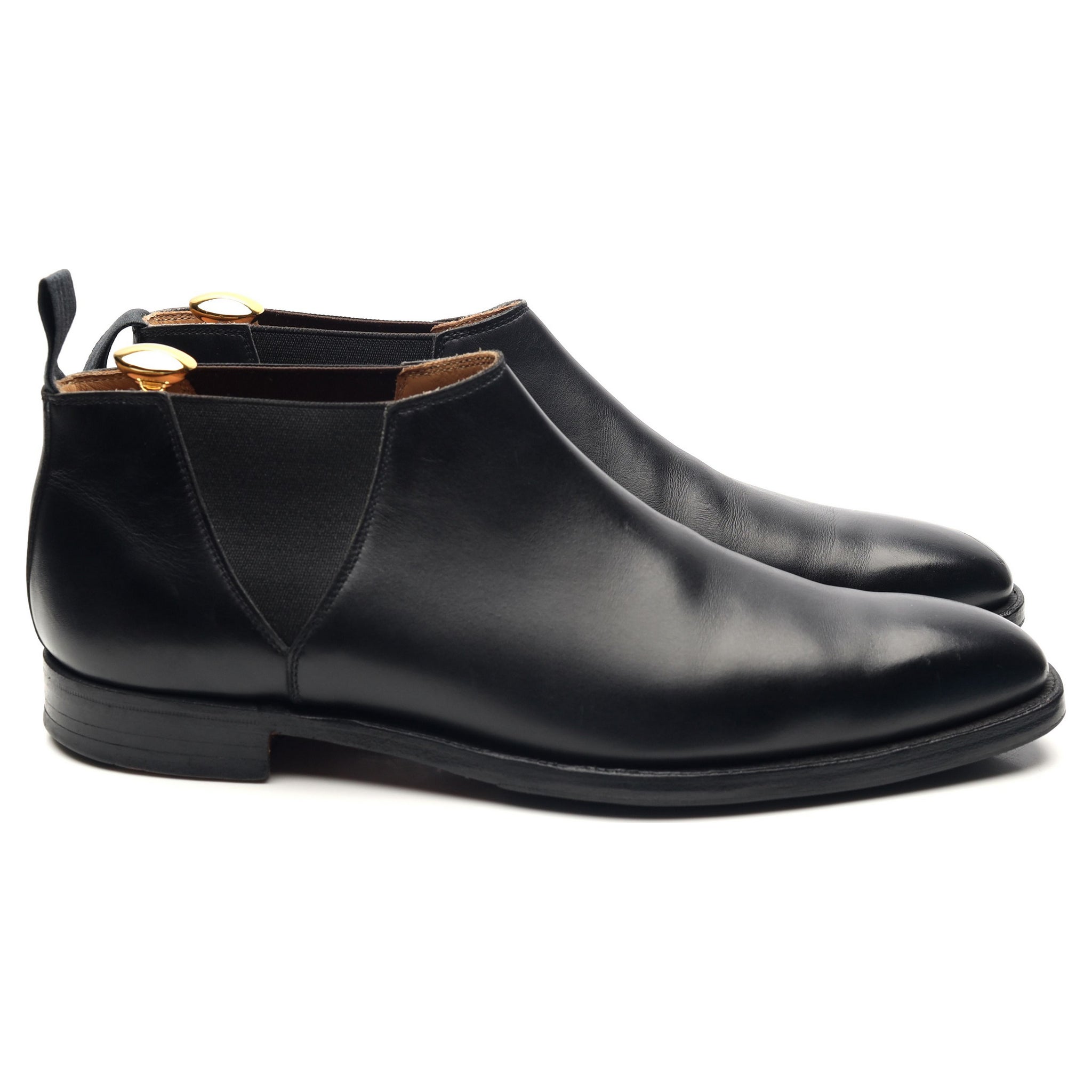 'Deene' Black Leather Chelsea Boots UK 6 E - Abbot's Shoes