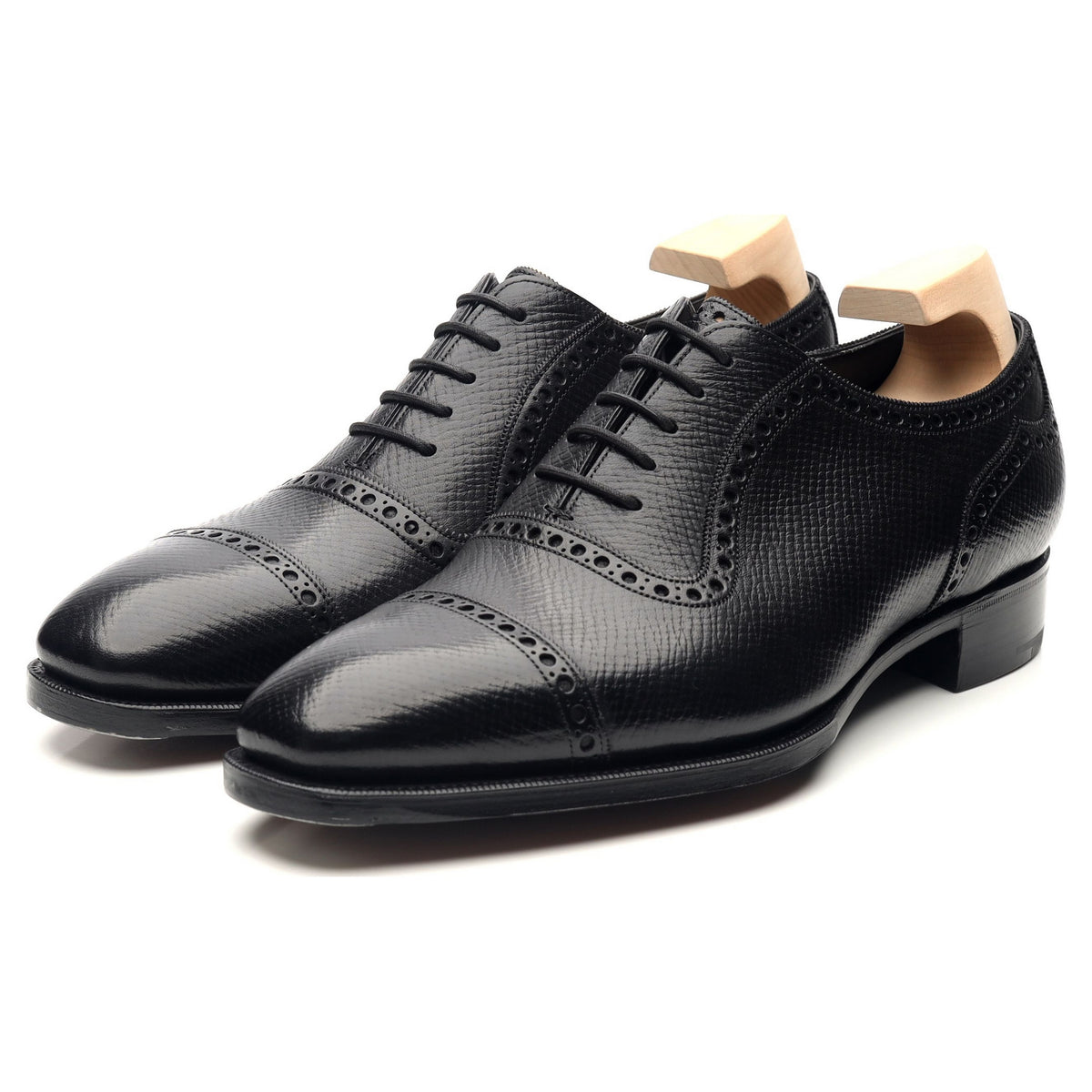 &#39;St. James II&#39; Black Leather Oxford Brogues UK 7.5 F