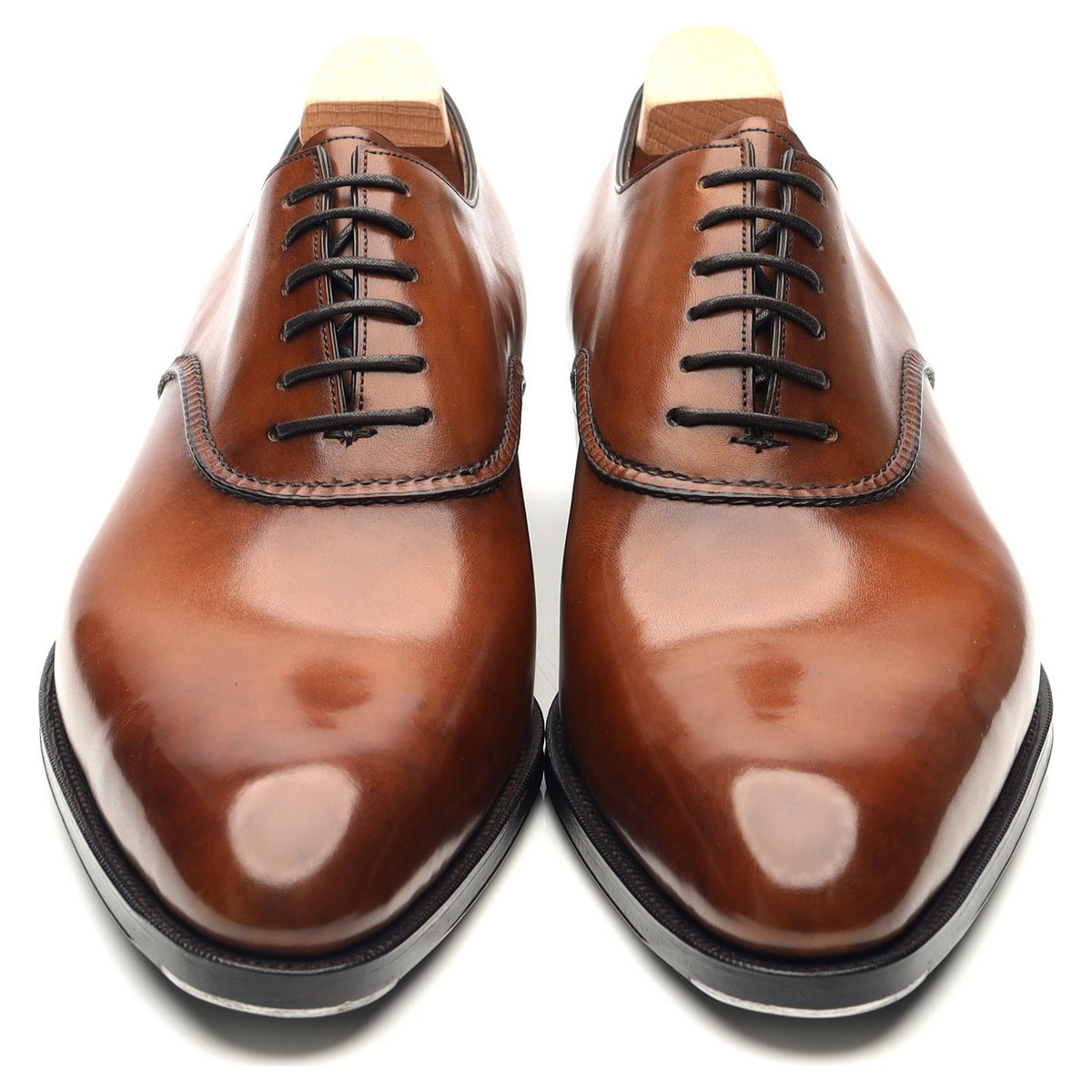 &#39;Wren&#39; Tan Brown Canyon Patina Leather Deco Oxford UK 7.5 F