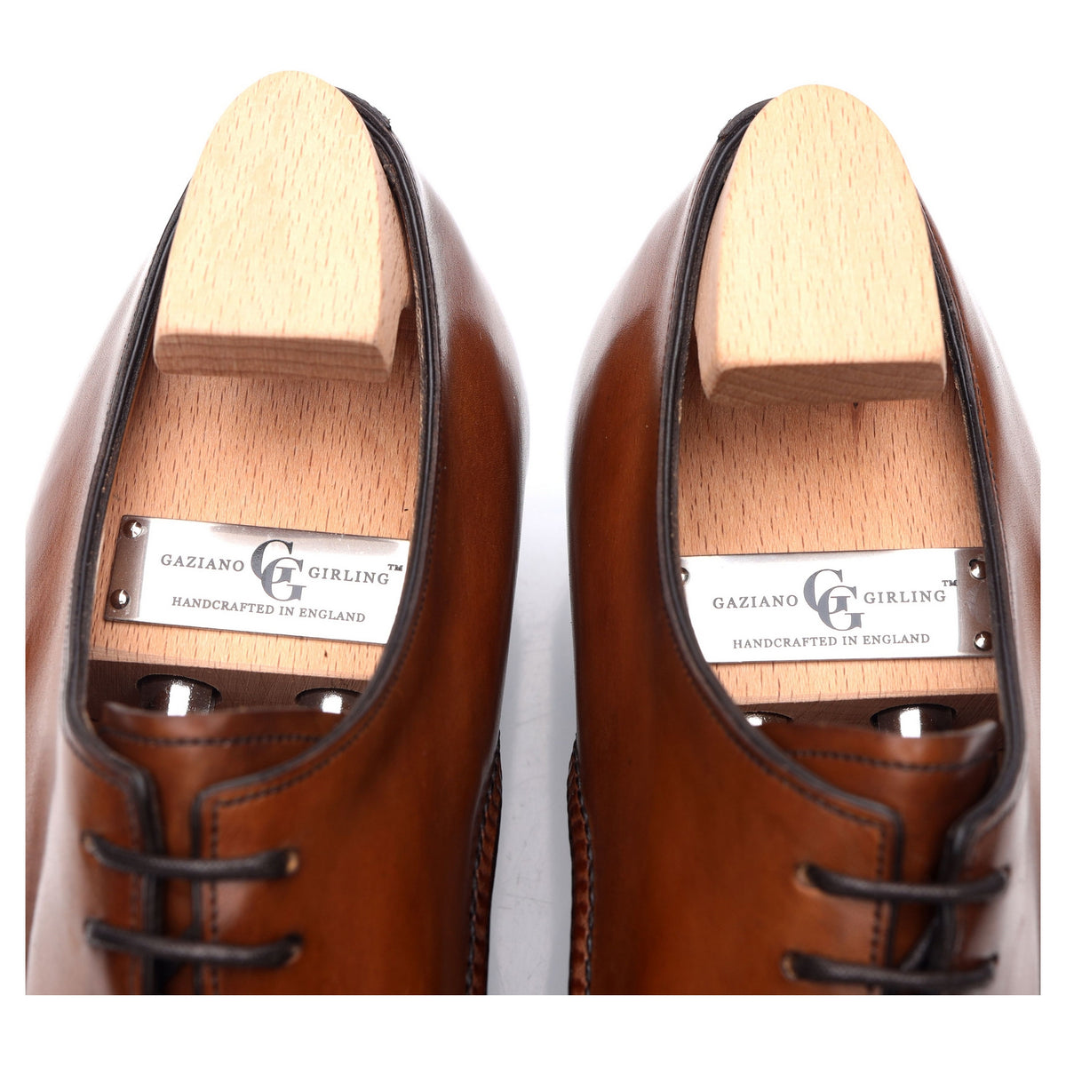 &#39;Wren&#39; Tan Brown Canyon Patina Leather Deco Oxford UK 7.5 F