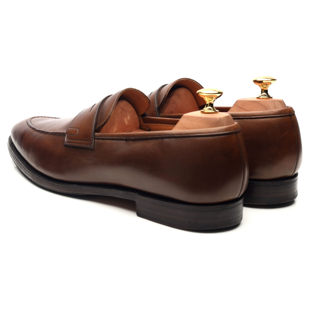 &#39;Sydney&#39; Dark Brown Leather Loafers UK 10 E