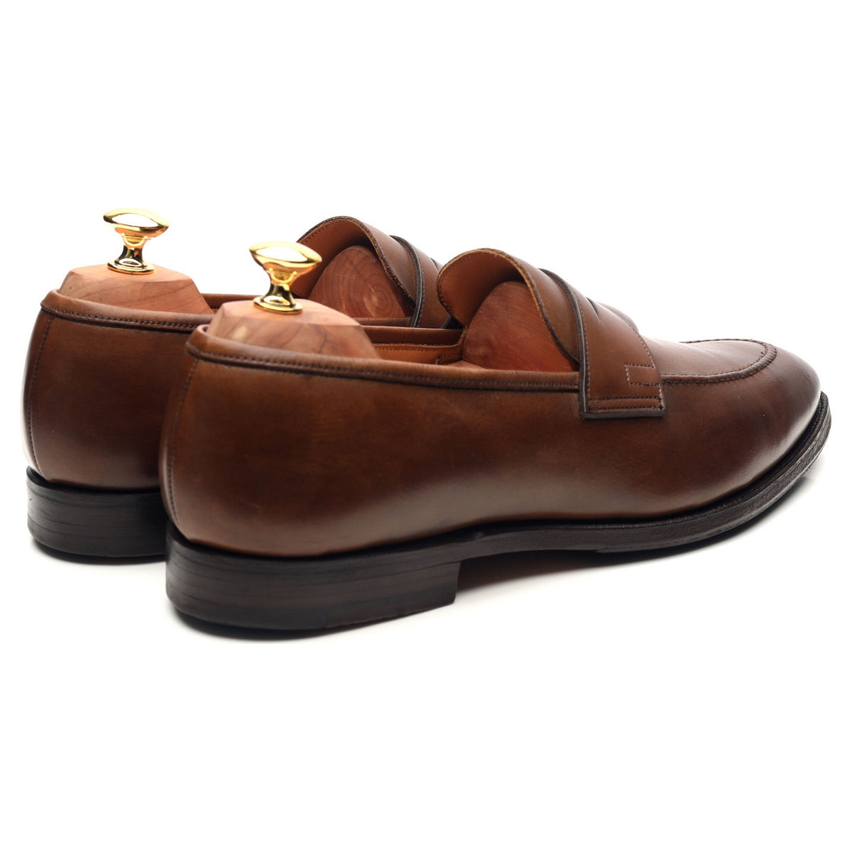 &#39;Sydney&#39; Dark Brown Leather Loafers UK 10 E