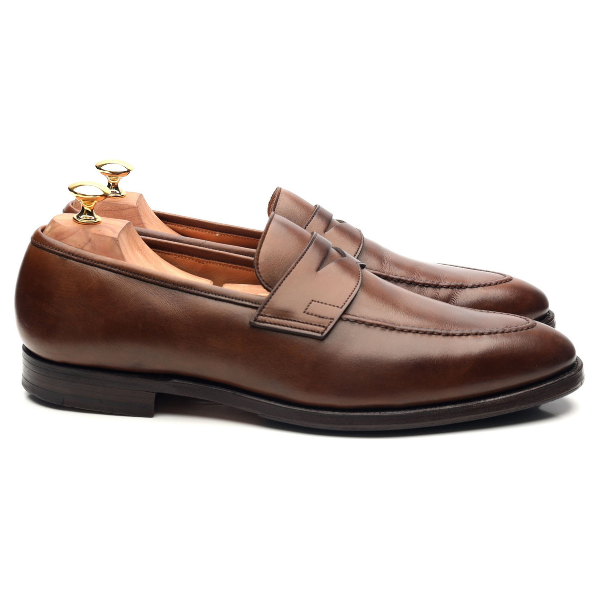 &#39;Sydney&#39; Dark Brown Leather Loafers UK 10 E