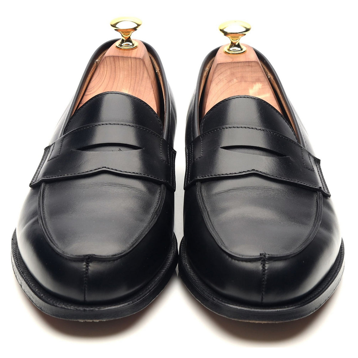 Black Leather Loafers UK 8.5 E