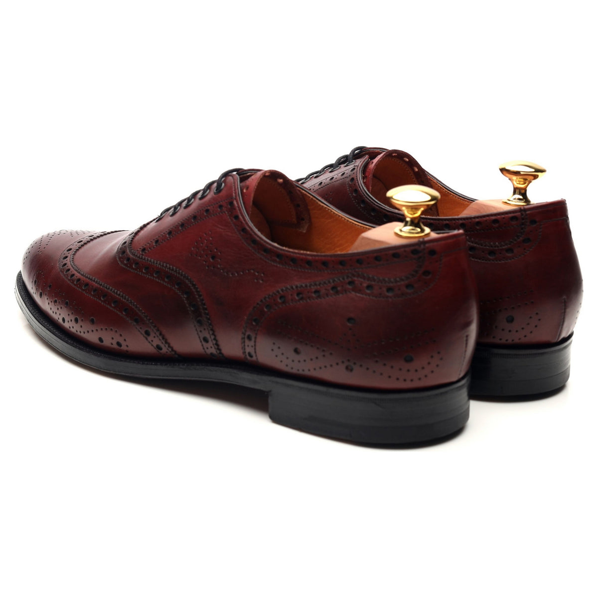 Alexander Julian Burgundy Leather Oxford Brogues UK 10 E US 10.5 D