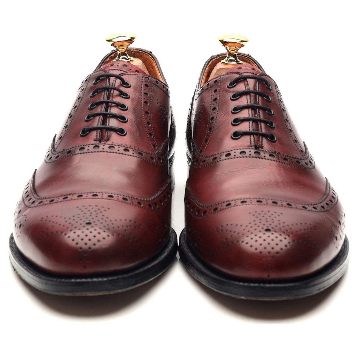 Alexander Julian Burgundy Leather Oxford Brogues UK 10 E US 10.5 D