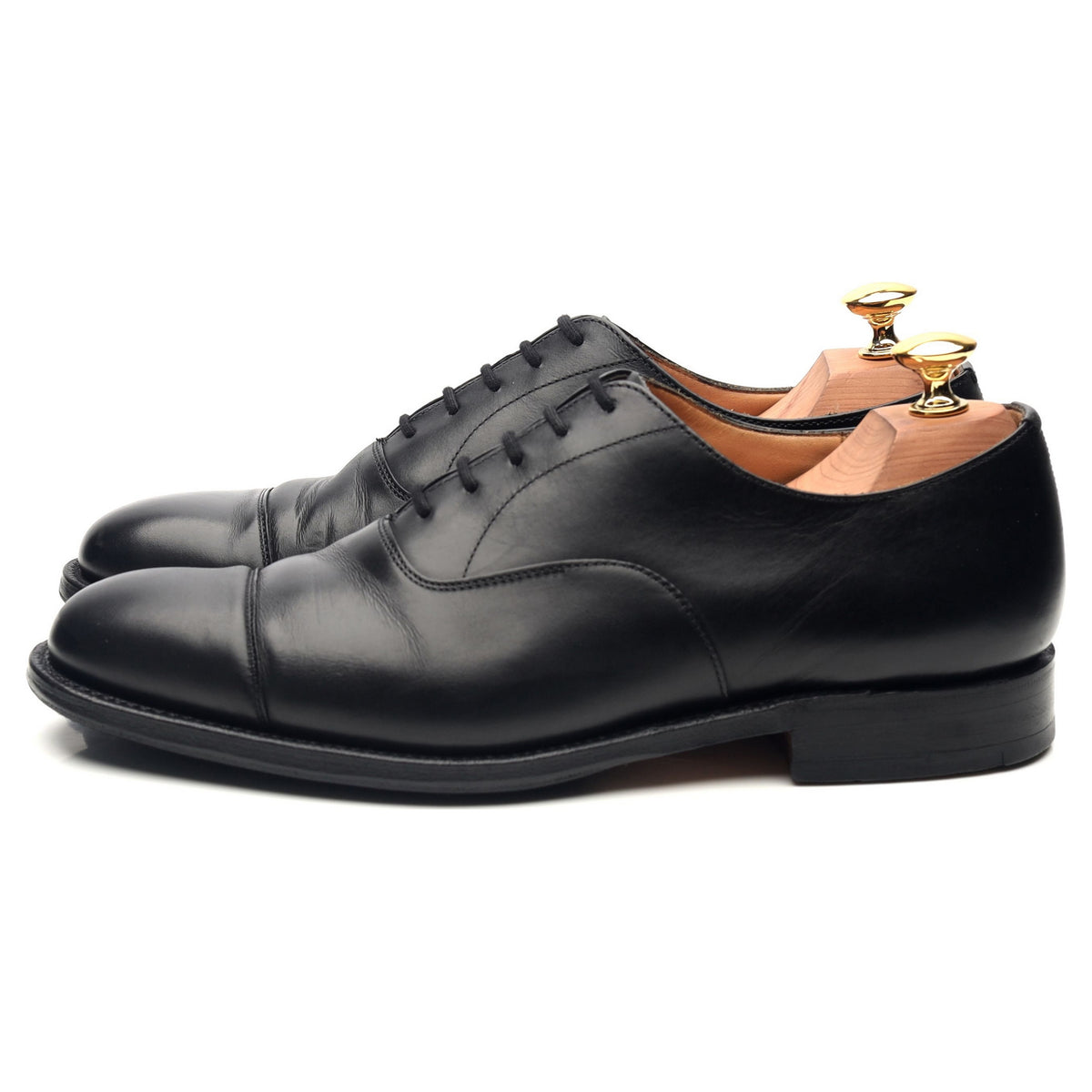 &#39;Consul&#39; Black Leather Oxford UK 6 F