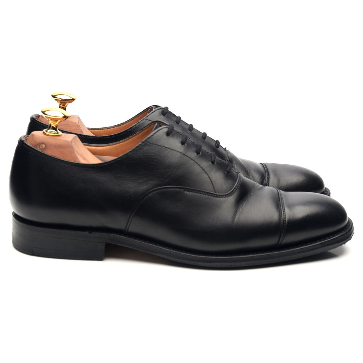 &#39;Consul&#39; Black Leather Oxford UK 6 F
