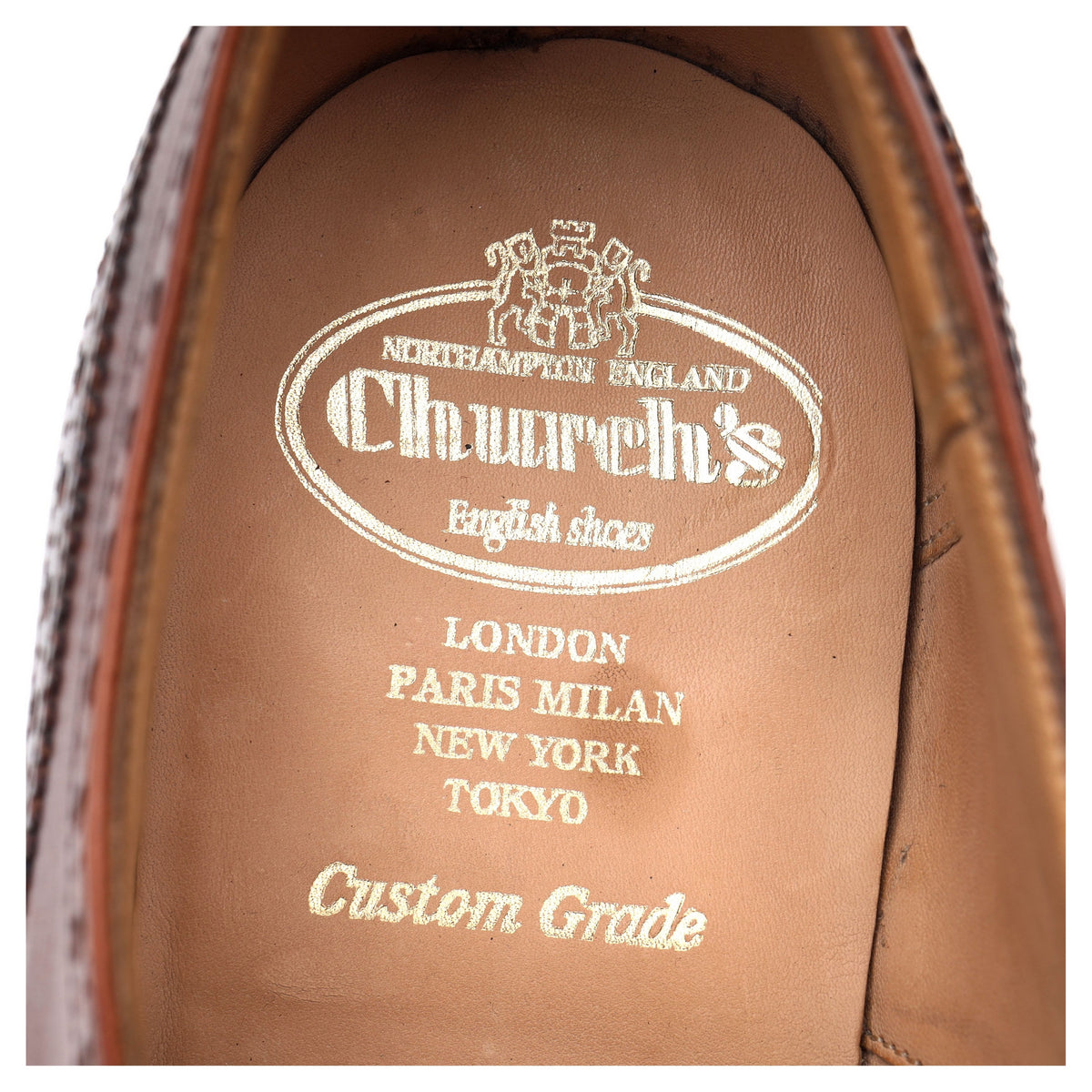 &#39;Chetwynd&#39; Tan Brown Leather Brogues UK 8.5 G