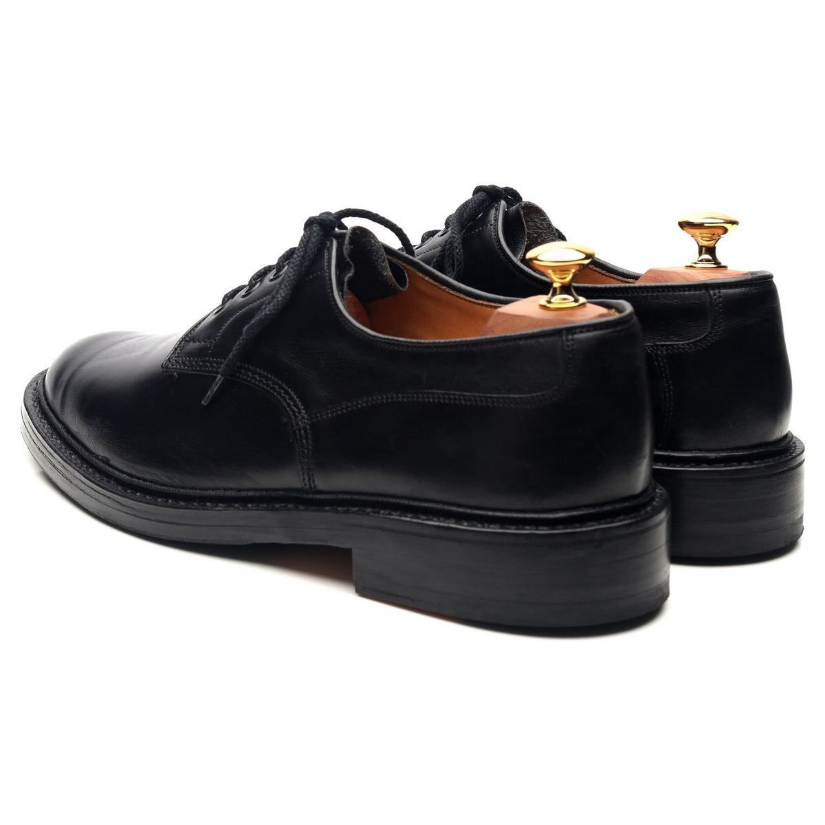 &#39;Woodstock&#39; Black Leather Derby UK 9.5