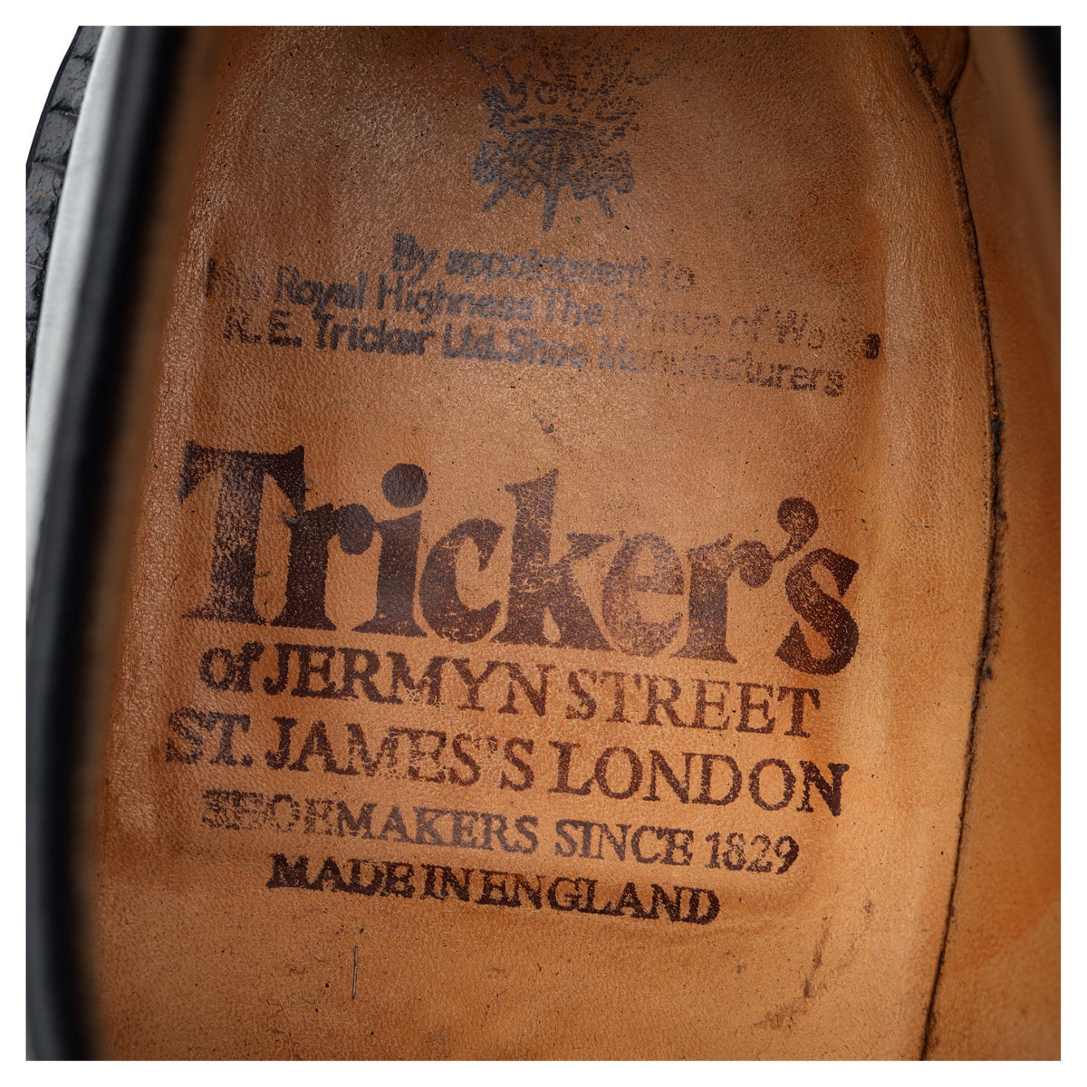 &#39;Woodstock&#39; Black Leather Derby UK 9.5