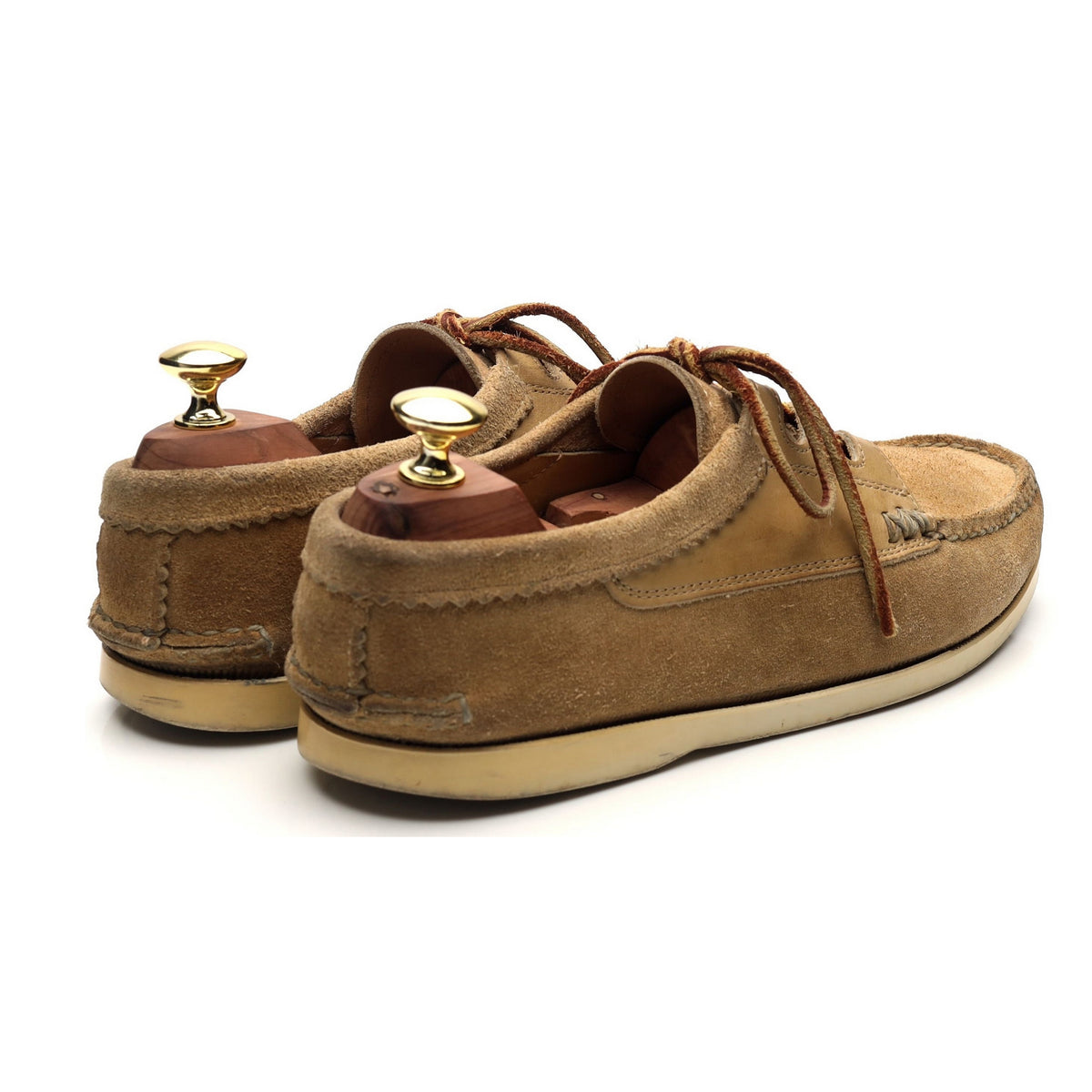 &#39;Ghillie Moc&#39; Beige Suede Moccasins UK 7 US 8