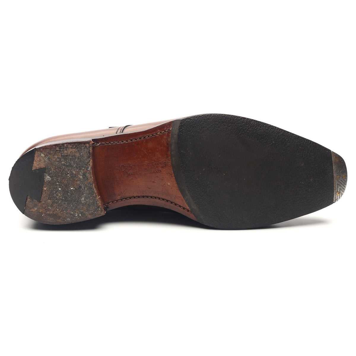 &#39;Lowndes&#39; Brown Leather Double Monk Strap UK 5.5 E