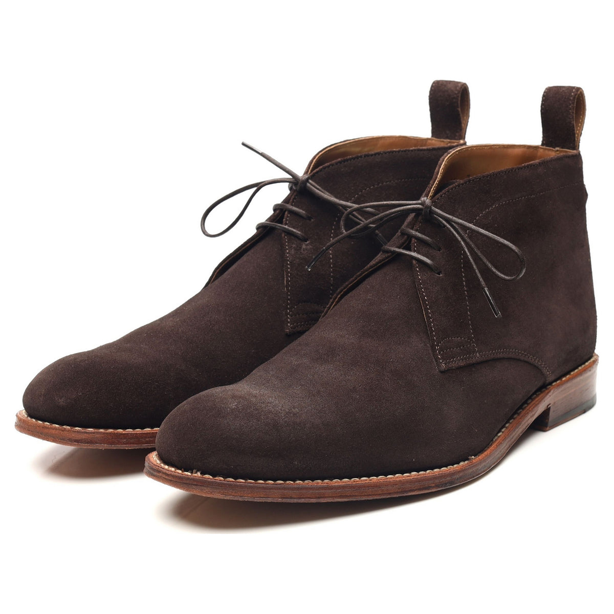 &#39;Marcus&#39; Dark Brown Suede Chukka Boots UK 7 F