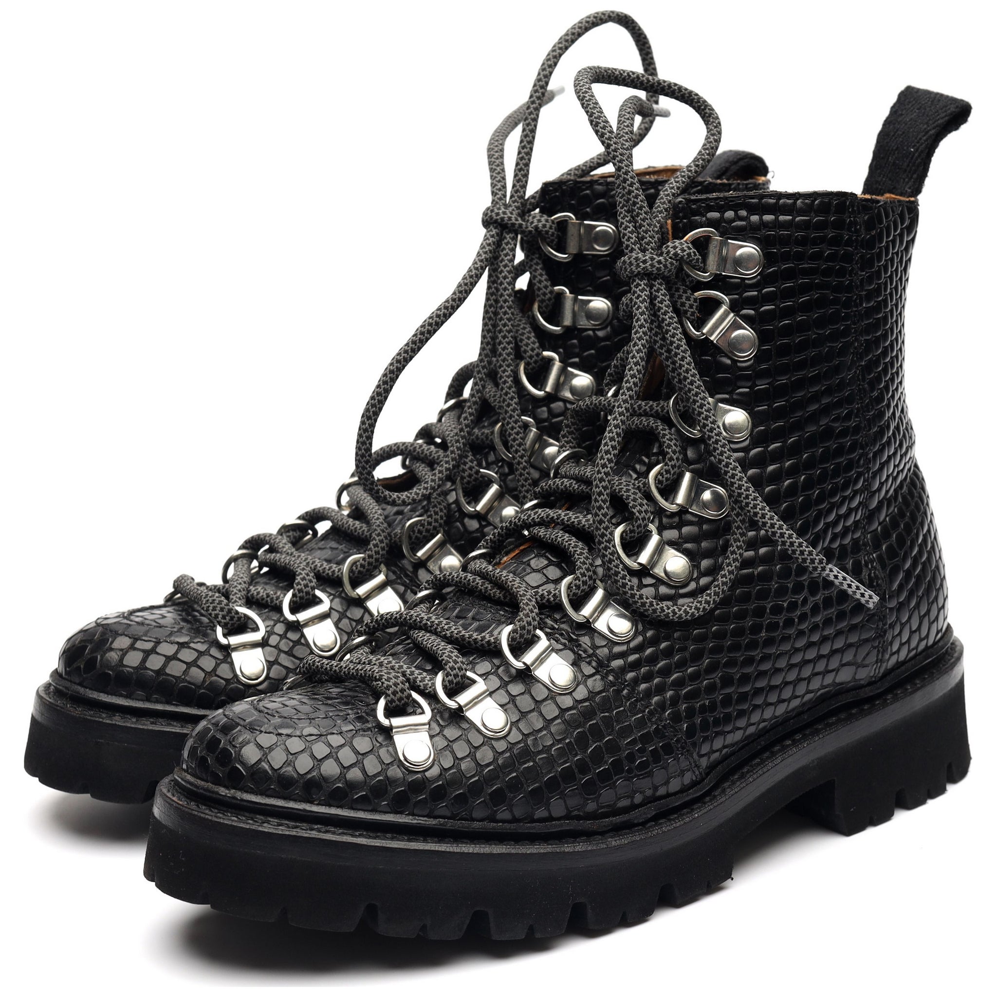 Black hiker style boots best sale