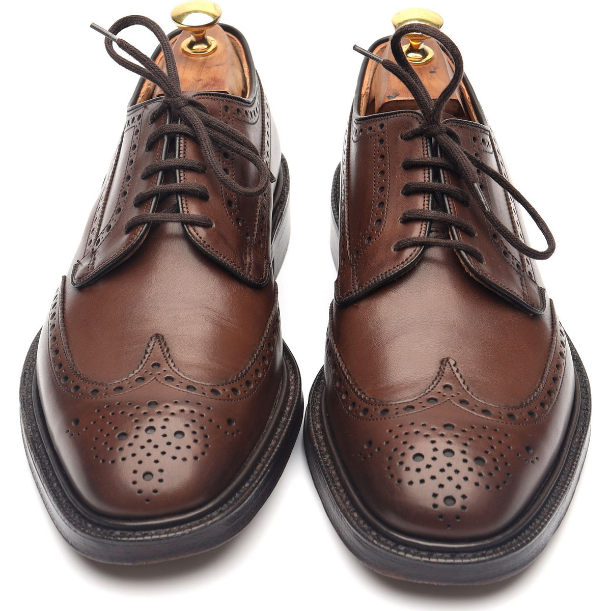 &#39;Grafton&#39; Brown Leather Derby Brogues UK 7.5 G