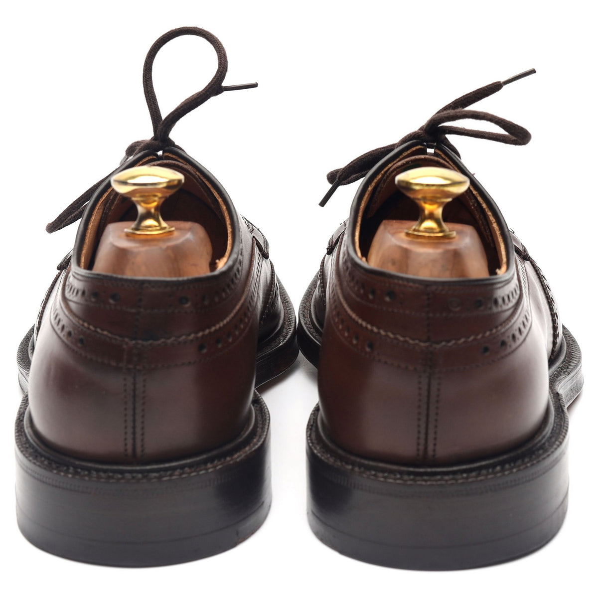 &#39;Grafton&#39; Brown Leather Derby Brogues UK 7.5 G