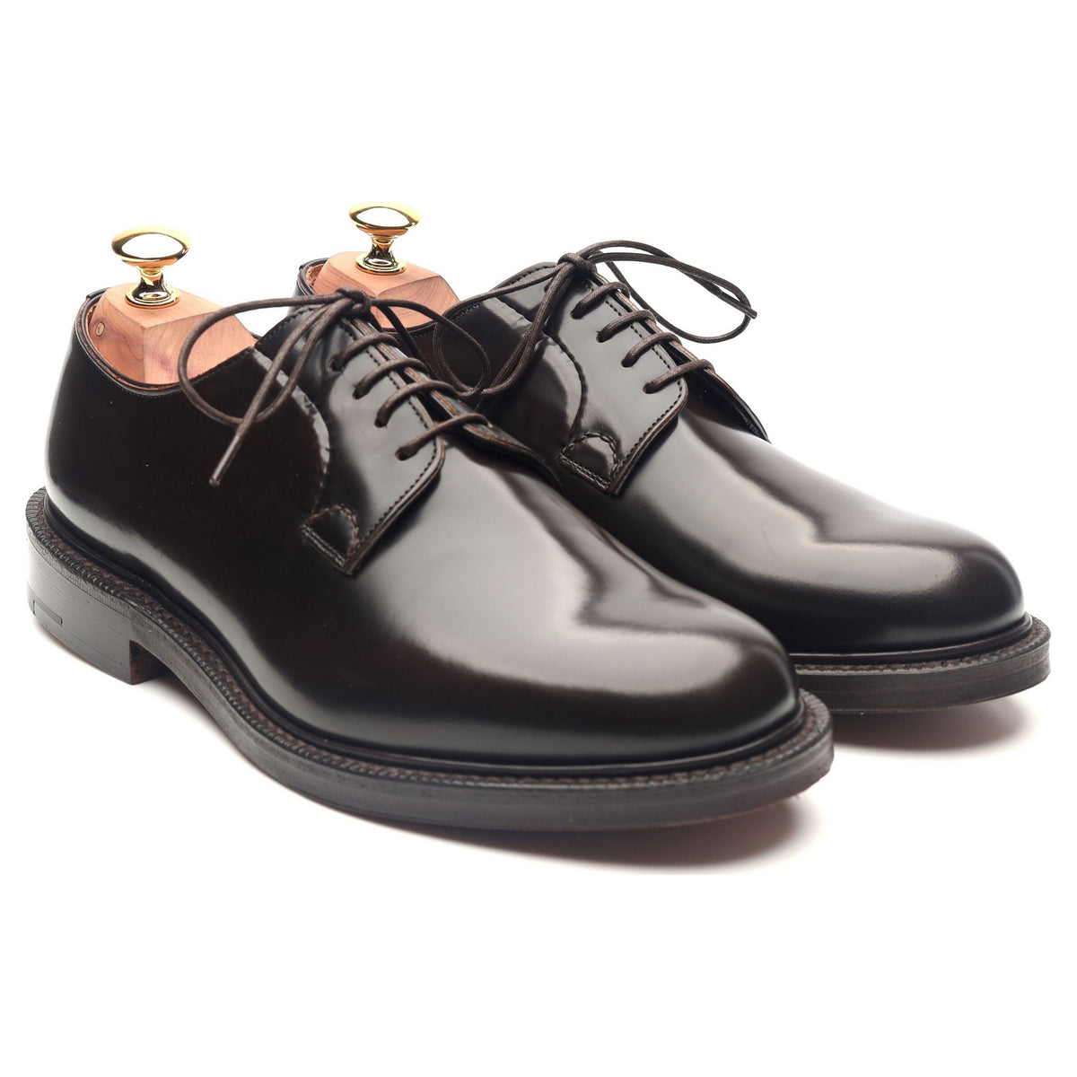 &#39;Shannon&#39; Dark Brown Leather Derby UK 6 G
