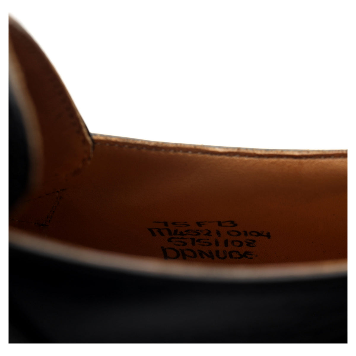 &#39;Danube&#39; Black Leather Monk Strap UK 7.5 F